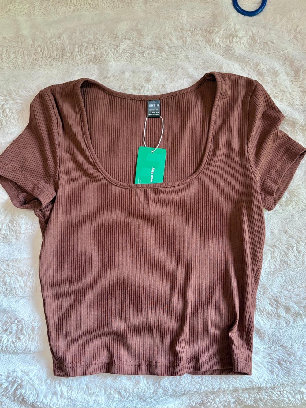 NWT Square Neck Basic Rib Tee - Picture 2 of 3